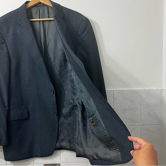 Arnold Brant Sport Coat Men’s 44R Loro Piana Wool Mohair Blend Blue Blazer Italy - Picture 6 of 14
